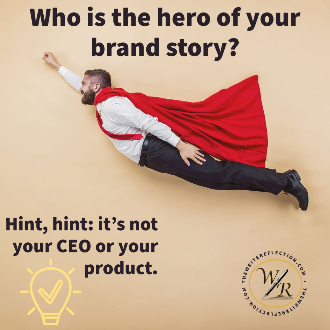 A man in a business suit wears a red cape and flies through the air as a represntation of the hero brand archetype.