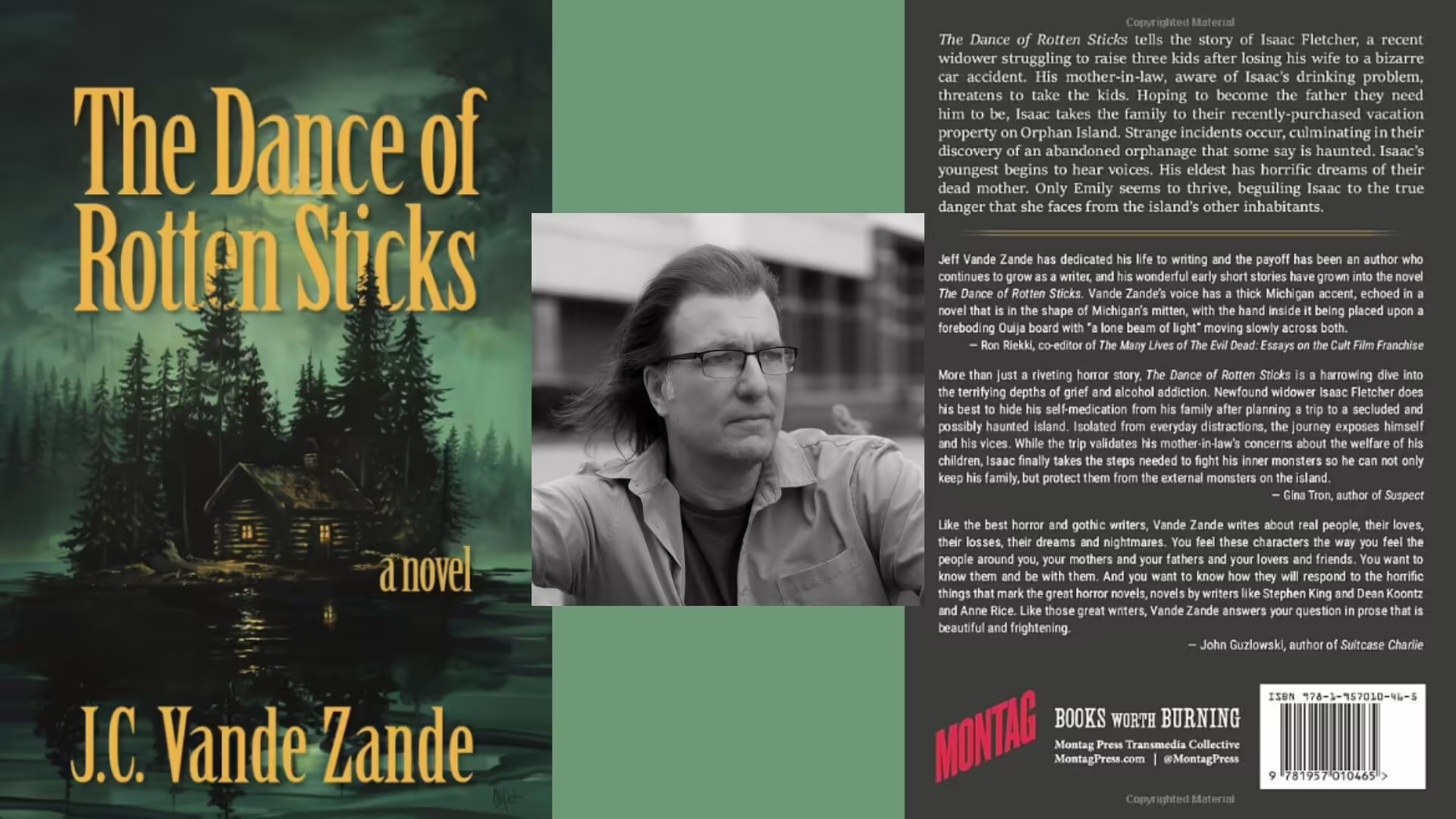 The front and back covers of "The Dance of Rotten Sticks" by Jeff Vande Zande.