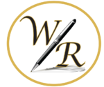 WRLogoNewOval The Write Reflection logo of a W and an R with a pen in the middle and a yellow circle around the outside.